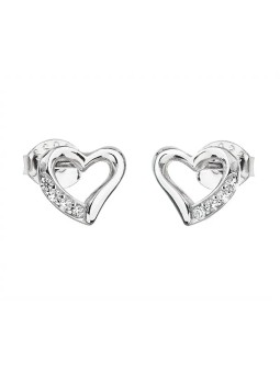 Evolution Group Orecchini in argento con zircone Cuore 11071.1 donna