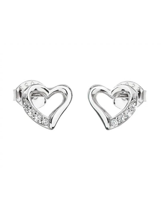Evolution Group Orecchini in argento con zircone Cuore 11071.1 donna