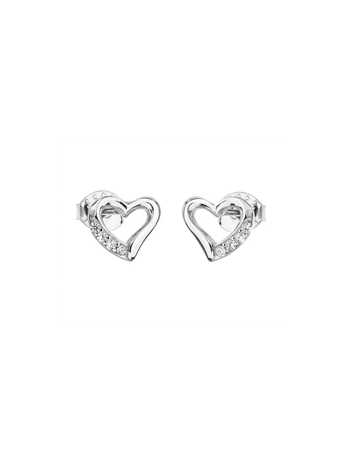 Evolution Group Orecchini in argento con zircone Cuore 11071.1 donna