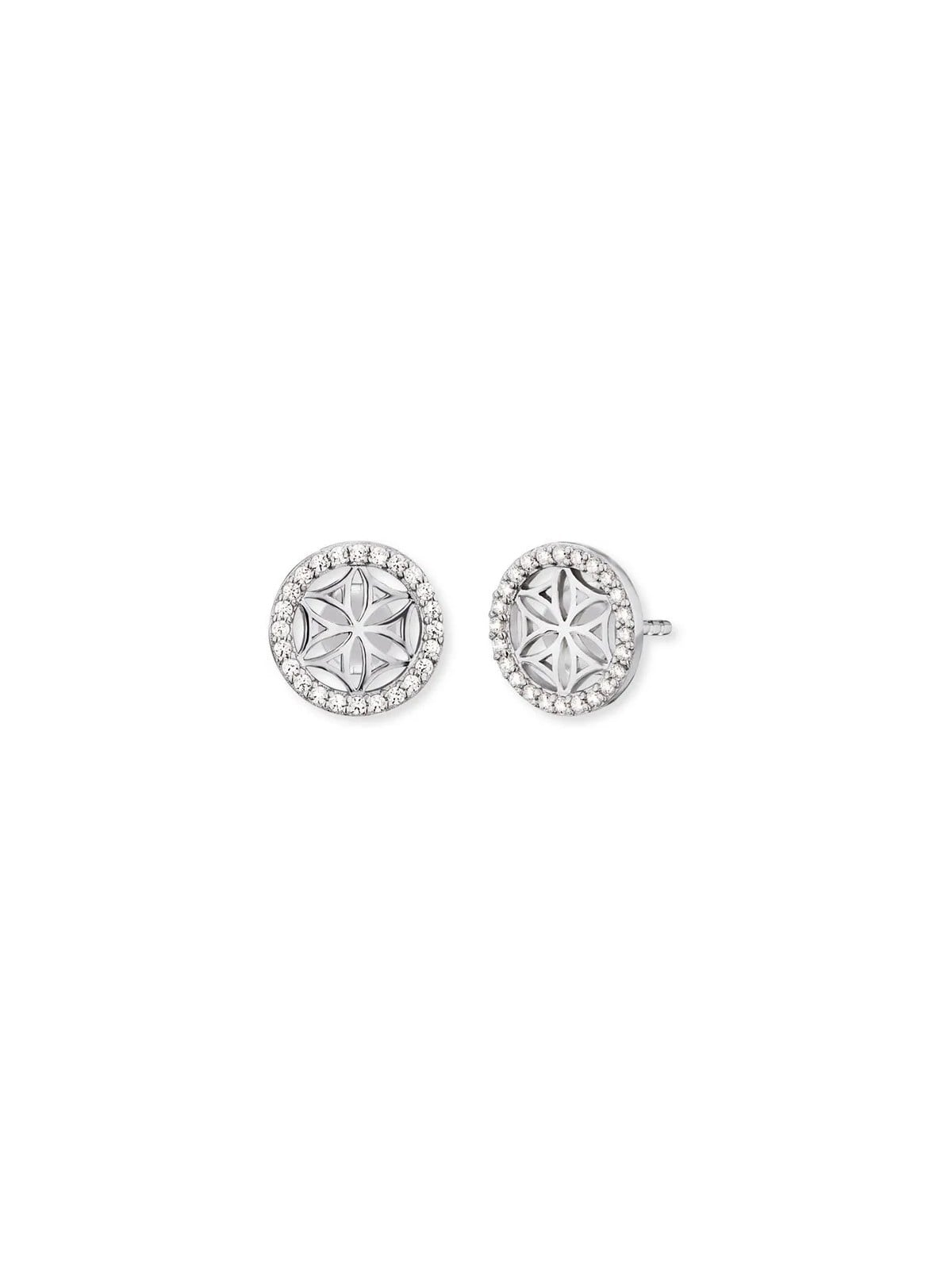Engelsrufer Orecchini in argento Fiore della vita con zirconi ERE-LILLIFL-ZST donna