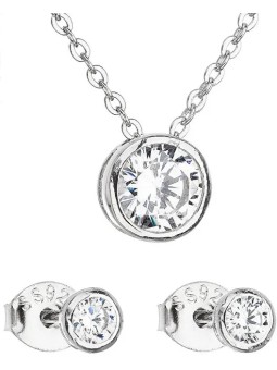 Evolution Group Parure di gioielli con orecchini e collana in zircone 19007.1 donna