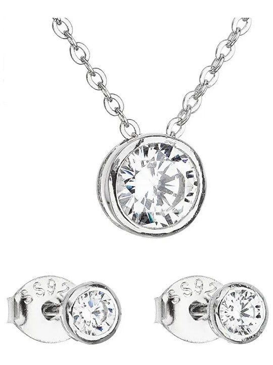 Evolution Group Parure di gioielli con orecchini e collana in zircone 19007.1 donna