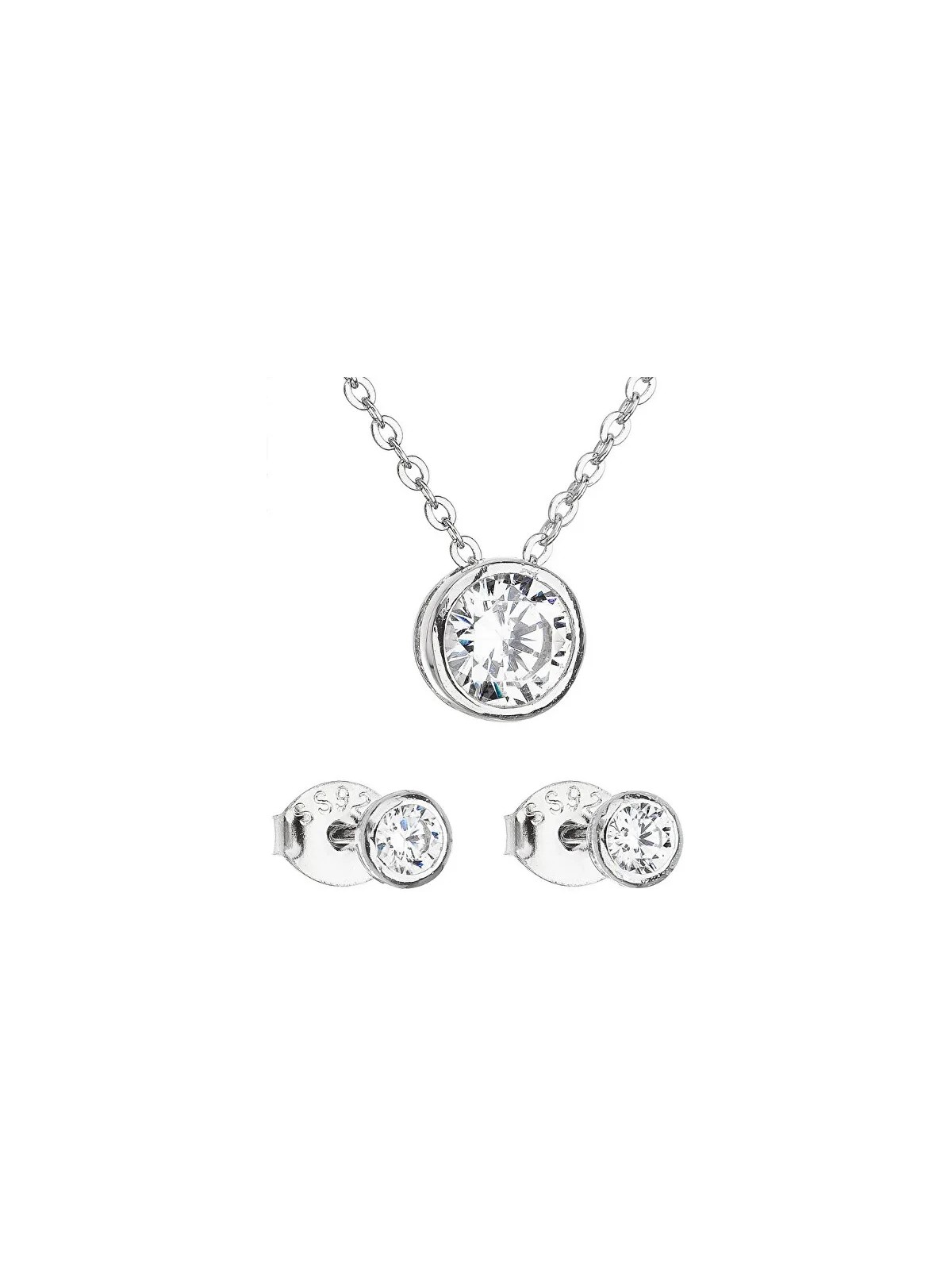 Evolution Group Parure di gioielli con orecchini e collana in zircone 19007.1 donna