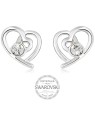Levien Orecchini romantici Cuori con cristilla trasparente donna