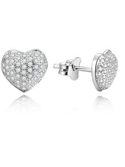 Benetto Orecchini a cuore in argento AGUP153 donna
