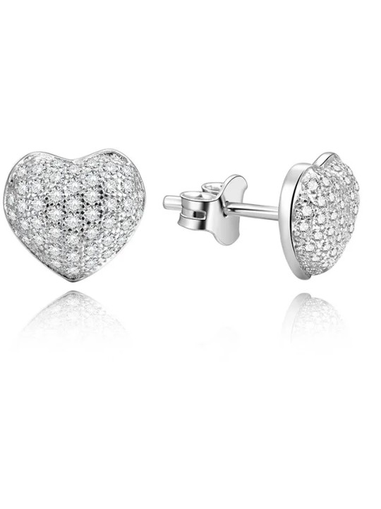 Benetto Orecchini a cuore in argento AGUP153 donna