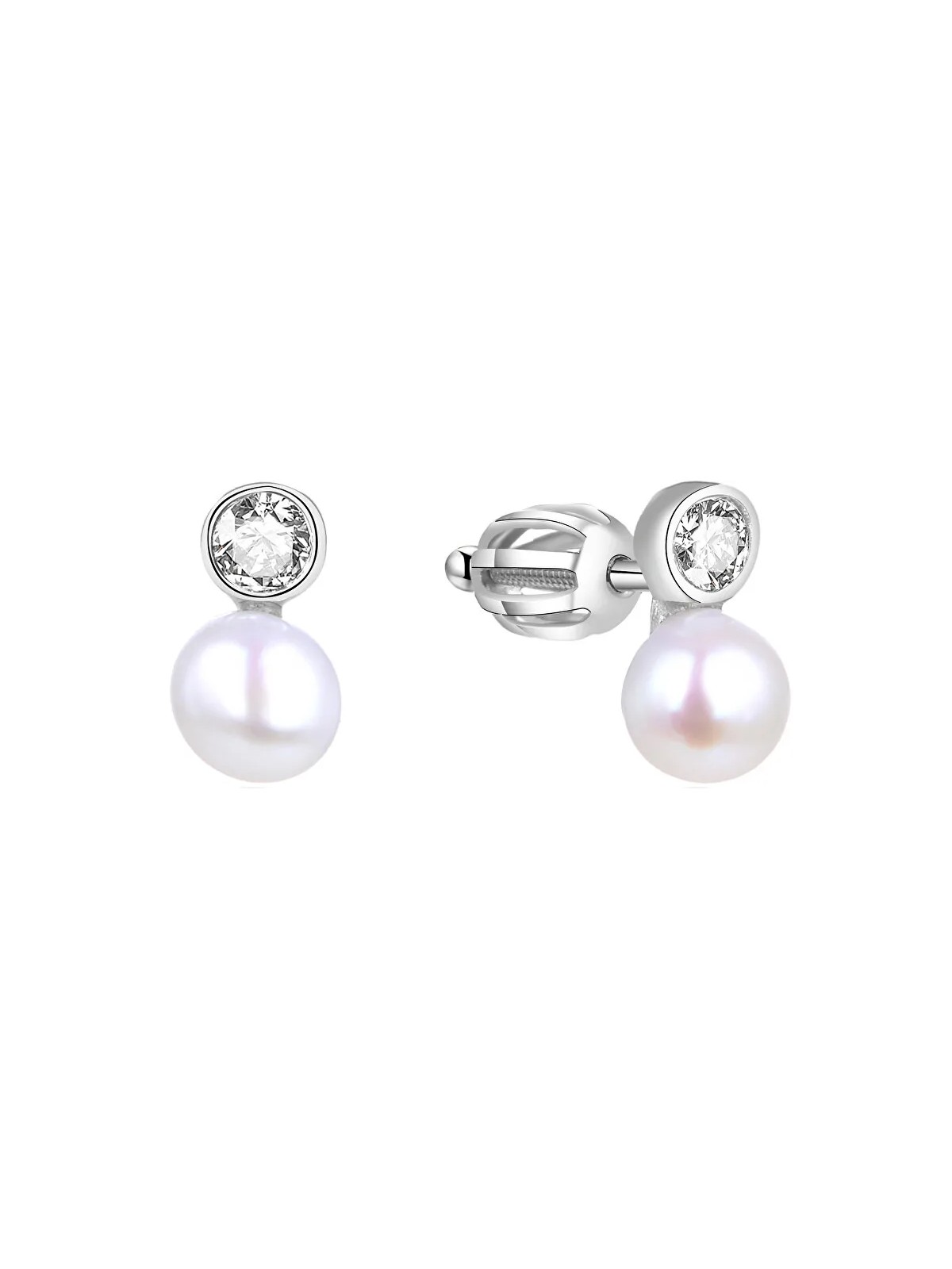 Beneto Orecchini in argento con vera perla AGUP1658PS donna