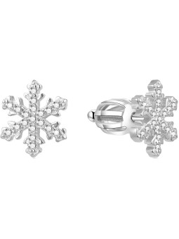 Beneto Orecchini in argento Fiocchi di neve AGUP1596S donna