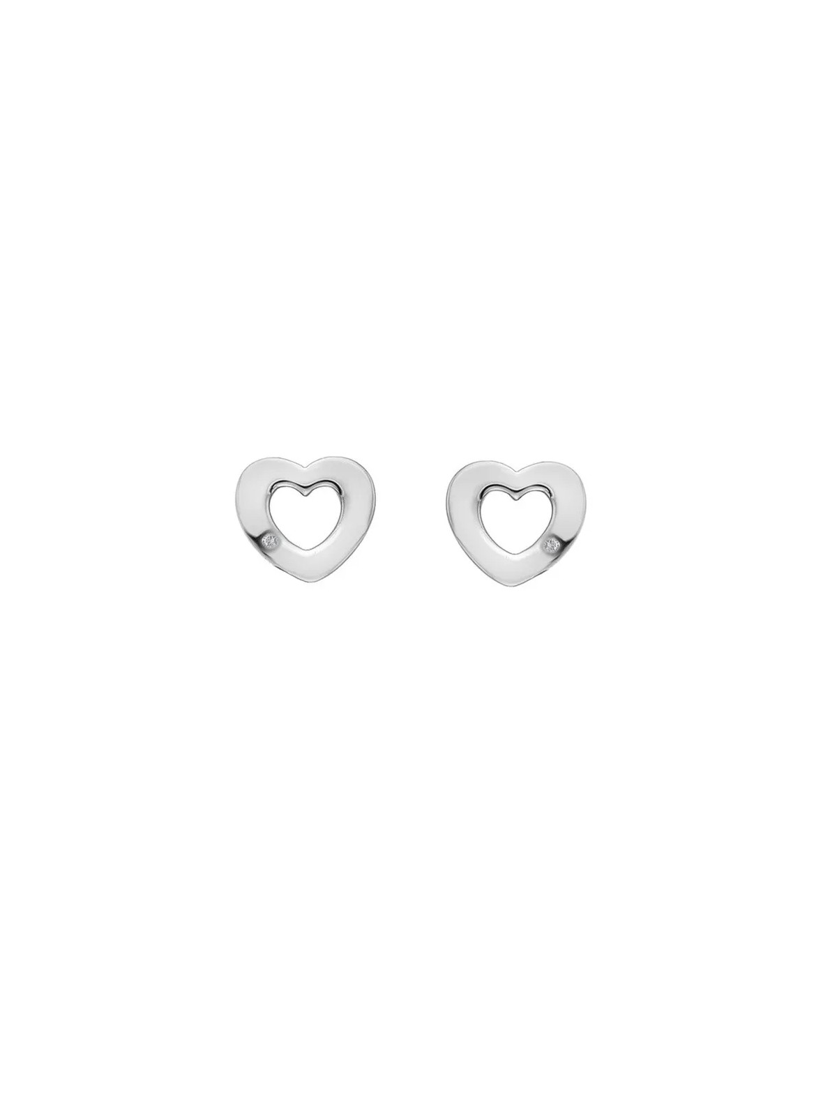 Hot Diamonds Orecchini a forma di cuore in argento con diamanti autentici Amuleti DE616 donna
