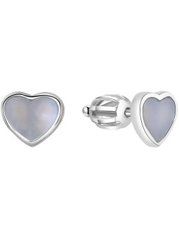 Beneto Orecchini a cuore in argento con madreperla AGUP1653S donna
