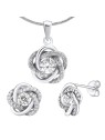 Silvego Parure di gioielli in argento con zirconi Rosalyn JJJS0088 (orecchini, pendente) donna