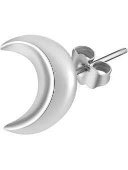 Rosato Orecchino singolo in argento Crescent Moon Storie RZO017R donna