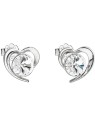 Evolution Group Orecchini in argento con cuore bianco Swarovski 31259.1 donna