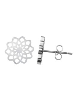 Troli Orecchini in acciaio fiore di loto donna