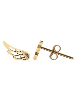 Troli Orecchini placcati in oro Ali d'angelo donna