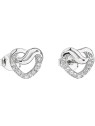 Evolution Group Orecchini in argento con cuore bianco in zircone 11114.1 donna