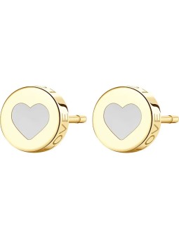 S'Agapõ Orecchini coordinati in acciaio con cuore Click SCK53 donna
