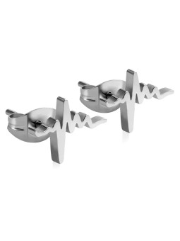 Troli Orecchini originali in acciaio Heartbeat donna