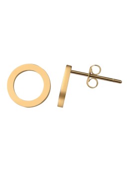 Troli Orecchini e anelli semplici placcati in oro da donna