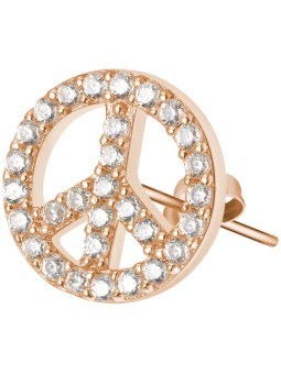 Rosato Orecchini singoli in bronzo con zirconi Peace Story RZO024 donna