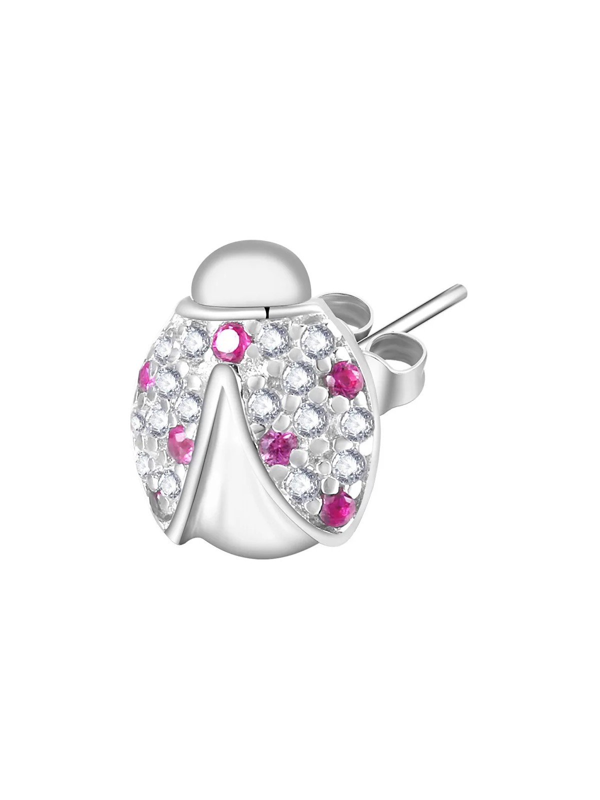 Rosato Orecchini singoli in argento Coccinella Storie RZO016R donna
