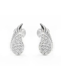 Beneto Delicati orecchini in argento con zirconi trasparenti Ali d'angelo AGUP2092 donna