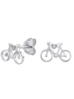 Silvego Orecchini in argento a forma di bicicletta MW14247 donna