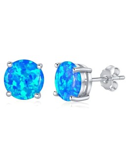 Silvego Orecchini in argento con opale sintetico blu JJJEB302004 donna