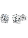 Beneto Bellissimi orecchini a bottone con zircone scintillante AGUP - Diametro: 0.4 cm donna