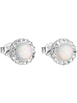 Orecchini Evolution Group in argento con cristalli Preciosa 31217.1 bianchi donna