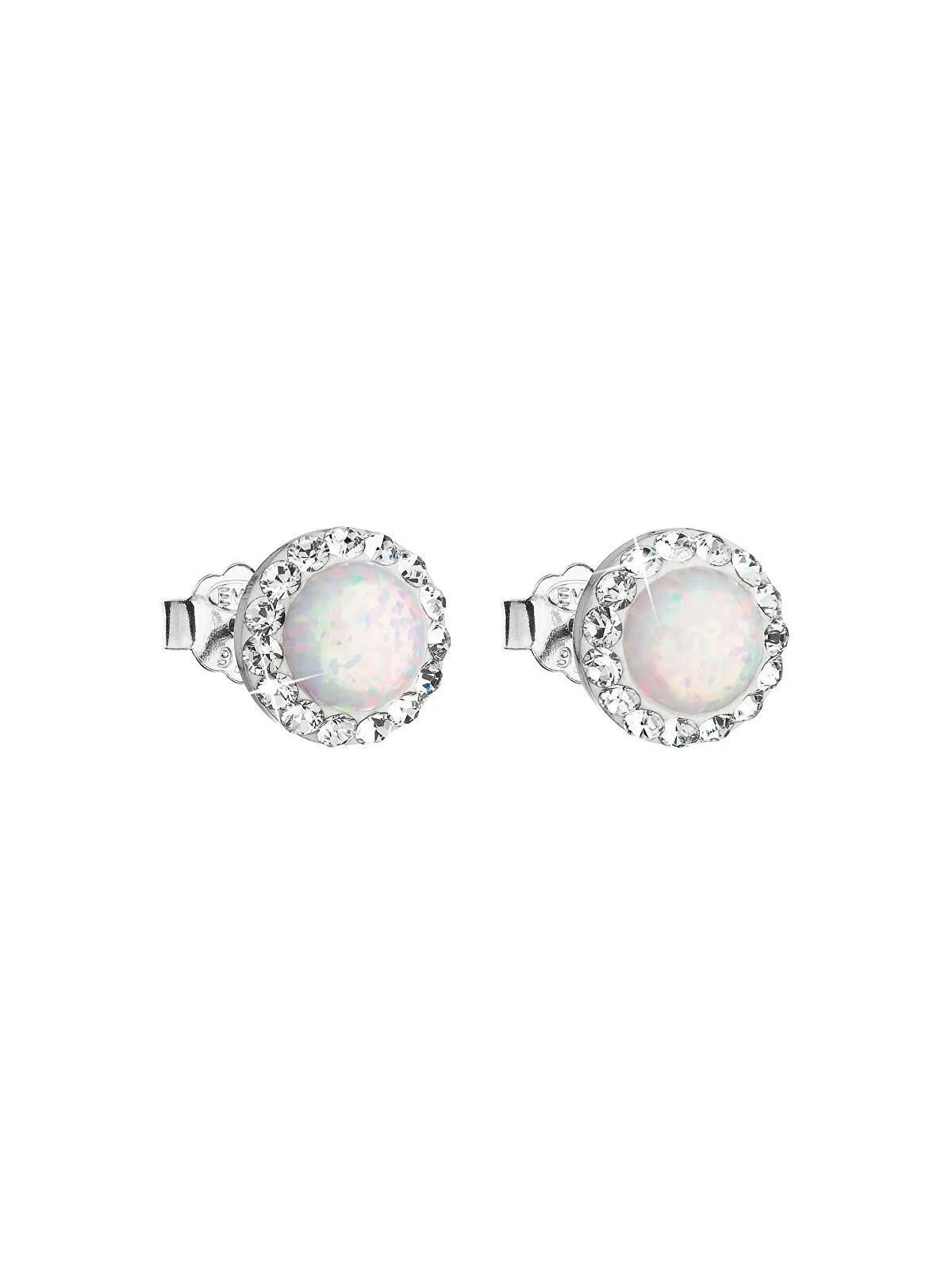 Orecchini Evolution Group in argento con cristalli Preciosa 31217.1 bianchi donna