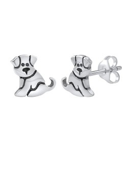 Silvego Orecchini in argento giocosi per cani PRM11725 donna
