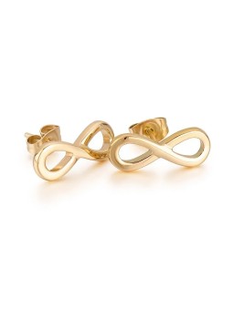 Troli Orecchini a forma di infinito placcati in oro VWSE004 G donna