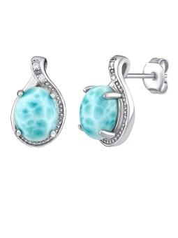 Silvego Orecchini in argento con Larimar naturale JST14811LR donna