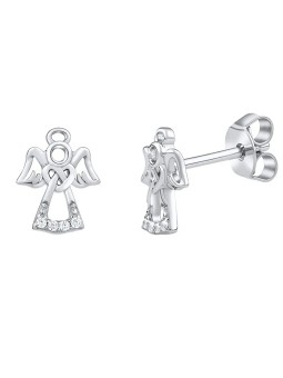 Silvego Orecchini in argento pregiato con zirconi trasparenti MW2233E donna