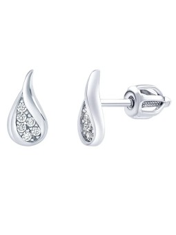 Silvego Orecchini in argento senza tempo con zirconi trasparenti SILVEGOB70540SBD donna