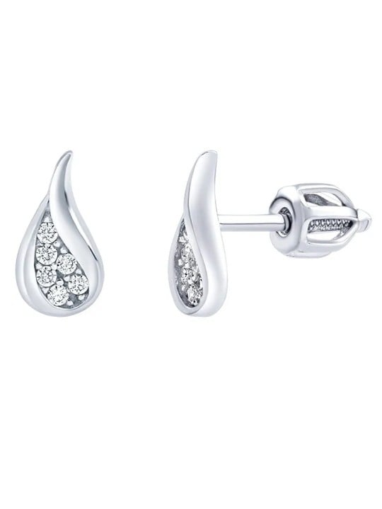 Silvego Orecchini in argento senza tempo con zirconi trasparenti SILVEGOB70540SBD donna