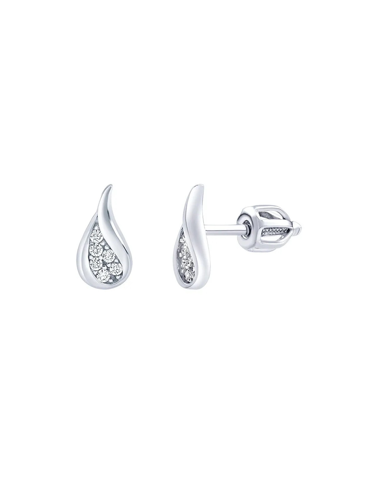 Silvego Orecchini in argento senza tempo con zirconi trasparenti SILVEGOB70540SBD donna