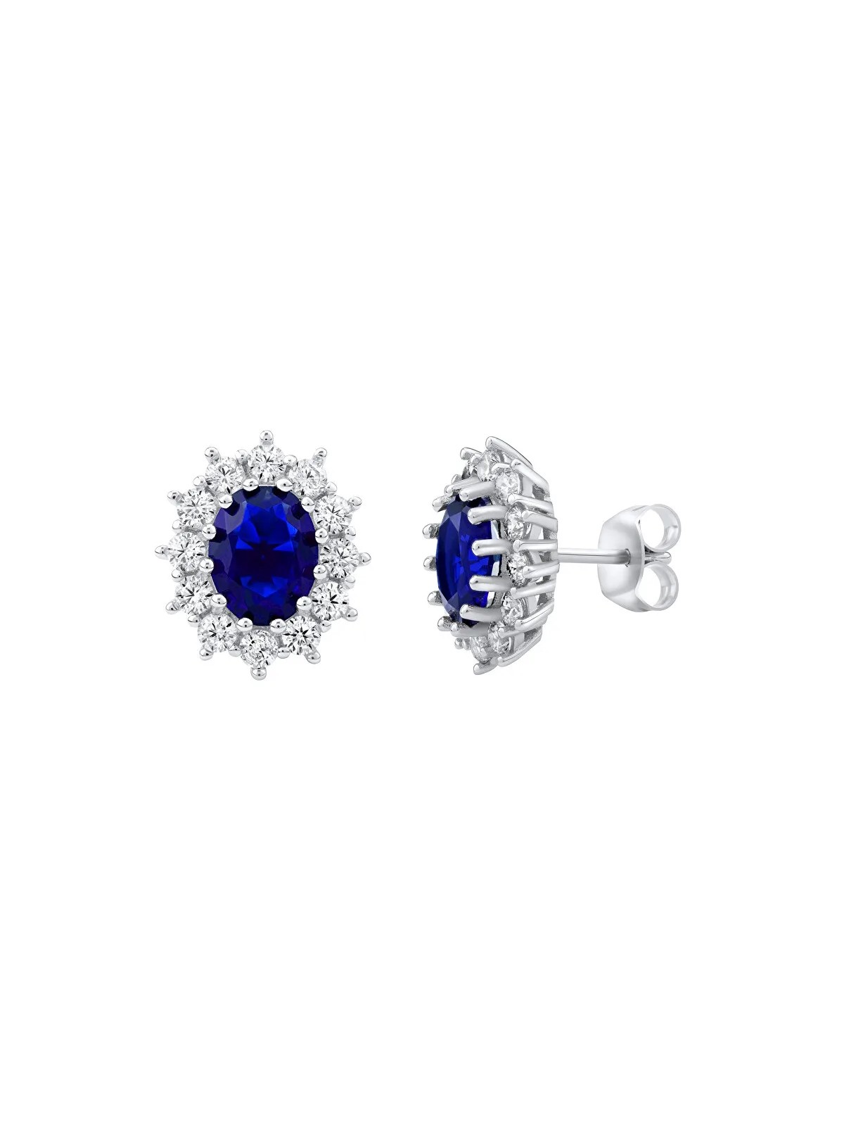 Silve Orecchinigo in argento con zaffiro blu sintetico Kate JJJ985EB donna