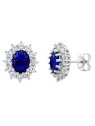 Silve Orecchinigo in argento con zaffiro blu sintetico Kate JJJ985EB donna