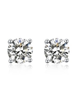 MOISS Deliziosi orecchini a lobo con zirconi E000143 - Diametro: 0.4 cm donna
