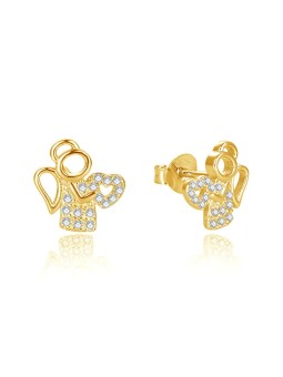 Beneto Deliziosi orecchini a forma di angelo placcati in oro AGUP2666-GOLD donna