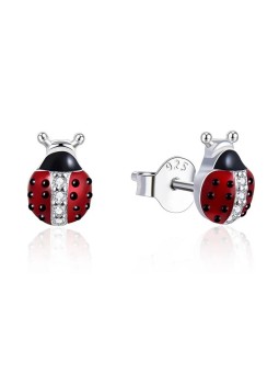 MOISS Orecchini a bottone giocosi in argento Coccinelle E0000672 donna