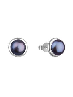 Beneto Eleganti orecchini in argento con perle scure AGUP2686P donna