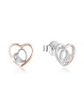 Beneto Orecchini romantici a forma di cuore bicolore AGUP2688-RHR donna