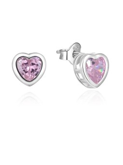 Beneto Delicati orecchini a forma di cuore in argento con zirconi AGUP2430L donna