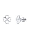 Silve Orecchini giocosi a forma di quadrifoglio in argento portafortuna SILVEGOB31853SBD donna