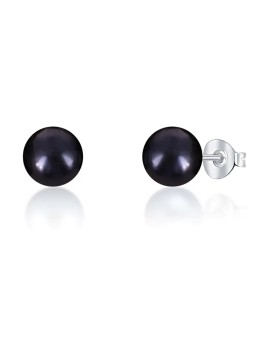 JwL Luxury Pearls Orecchini a bottone in vere perle nere JL0707 donna