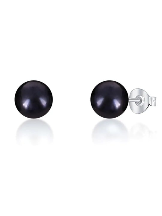 JwL Luxury Pearls Orecchini a bottone in vere perle nere JL0707 donna