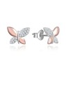 Beneto Orecchini bicolore in argento farfalle AGUP2614 donna
